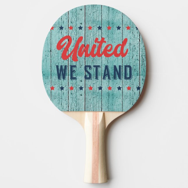 United We Stand Patriotic Tischtennis Schläger (Vorderseite)