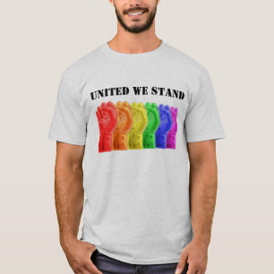 United We Stand Pride Fahne mit 3D-Faustgrafik T-Shirt