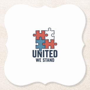 United We Stand Puzzle Teil Patriotisches Shirt De Untersetzer
