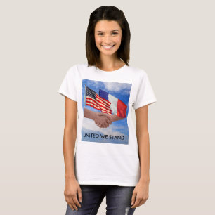 United We Stand USA & France T-Shirt de base pour 