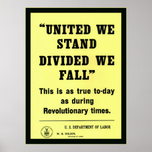 United We Stand ~ Vintag Patriotic Poster