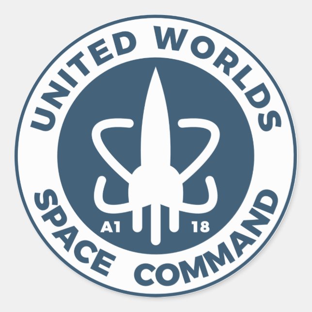 United Worlds Space Command Stickers (Vorderseite)