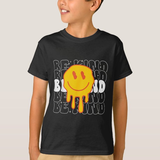 Unity Day Be Kind Kindness Smile Face Orange Groov T-Shirt (Vorderseite)