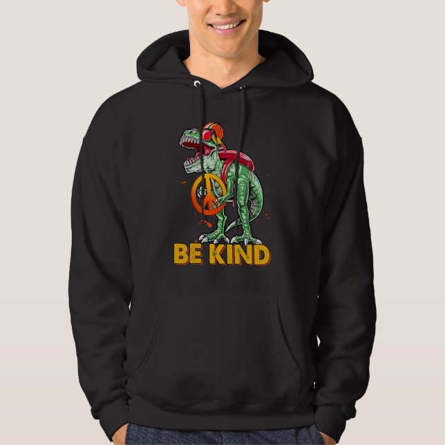 Unity Day Dinosaurier Rex Sei freundlich gegen Sch Hoodie (Vorderseite)