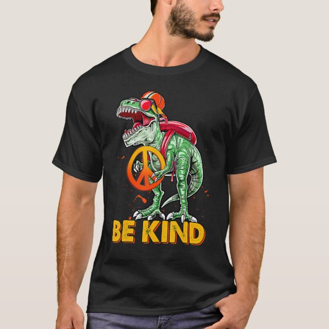 Unity Day Dinosaurier Rex Sei freundlich gegen Sch T-Shirt (Vorderseite)