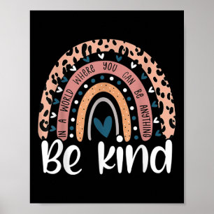 Unity Day Orange Anti Bullying Leopard Women Kids Poster