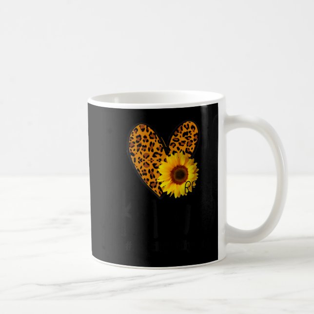 Unity Day Orange Be Kind Leopard Heart Anti Bullyi Kaffeetasse (Rechts)