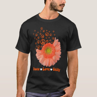 Unity Day Orange Daisy Peace Liebe Unity Anti Bull T-Shirt
