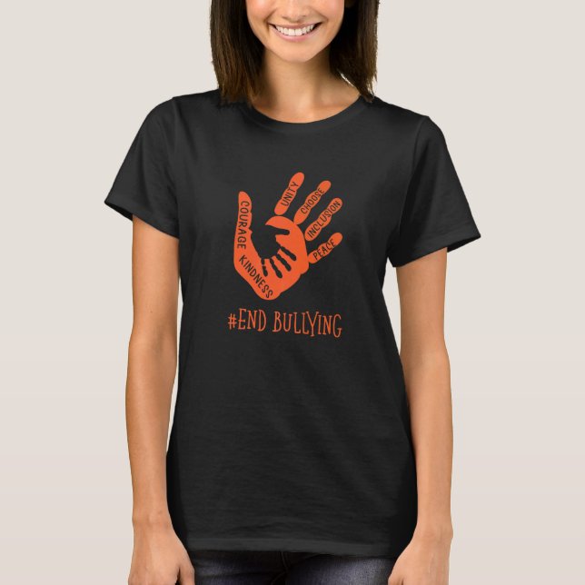 Unity Day  Orange Kids Be Kind  Women End Bullying T-Shirt (Vorderseite)