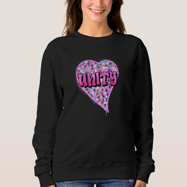 Unity Heart Graphic Design for Valentine's Day Lov Sweatshirt (Vorderseite)