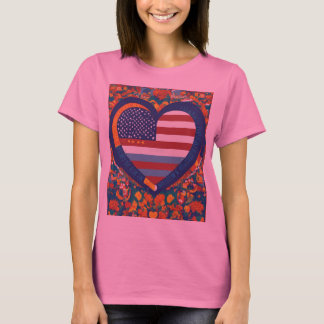 Unity Hearts: Hispanic Heritage Flag T - Shirt Des
