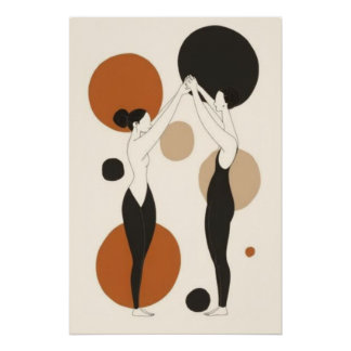 Unity in Motion | Moderne feminine Verbindung Abst Poster