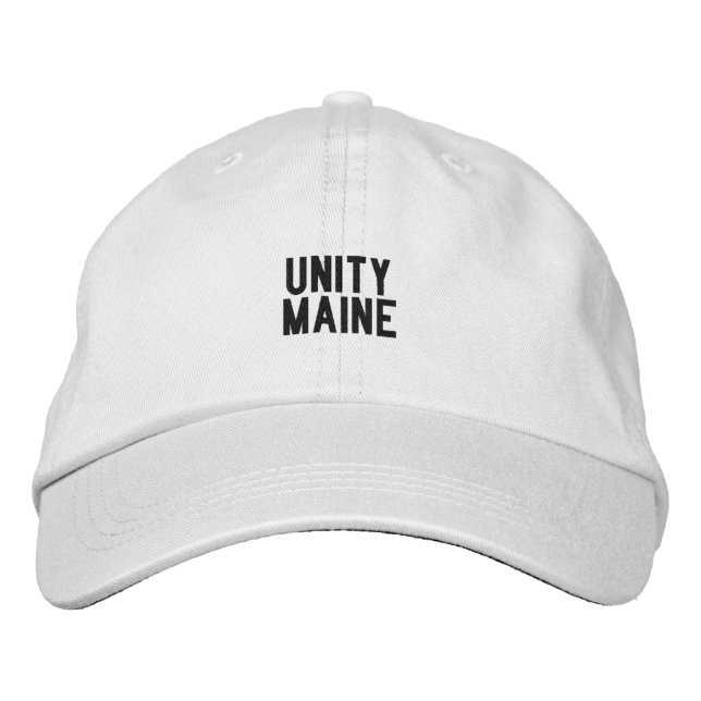 Unity Maine Hat Bestickte Baseballkappe (Vorderseite)