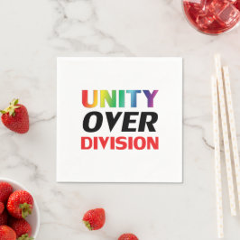 "Unity over Division" - Stolz lgbtq lgbt Whitepape Serviette