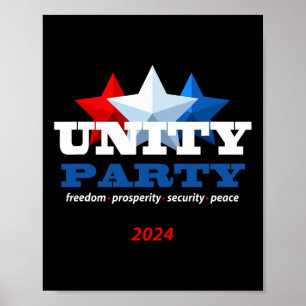 Unity Party 2024 Trump Präsident Poster
