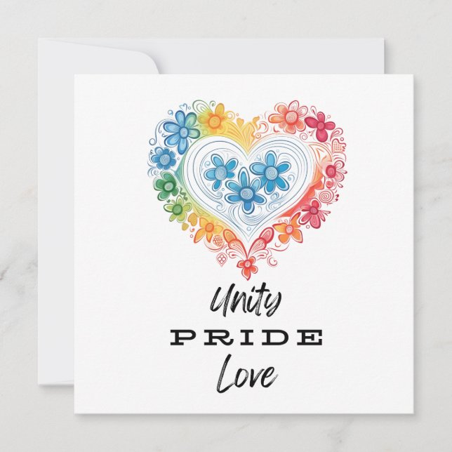 Unity Pride Liebe Flat Card (Vorderseite)
