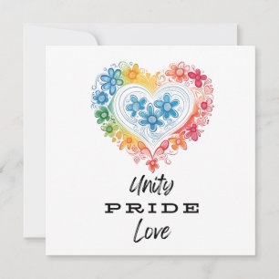 Unity Pride Liebe Flat Card
