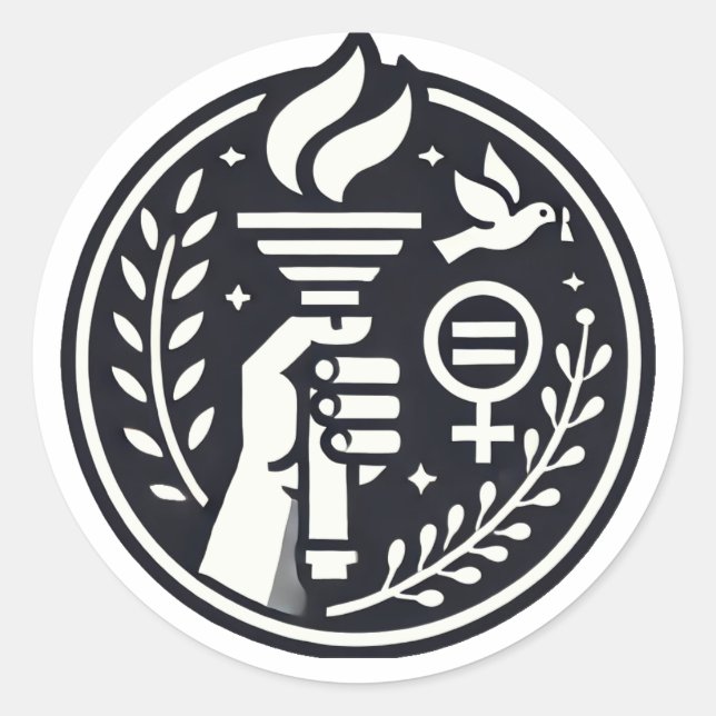 Unity Rising Runder Aufkleber (Vorderseite)