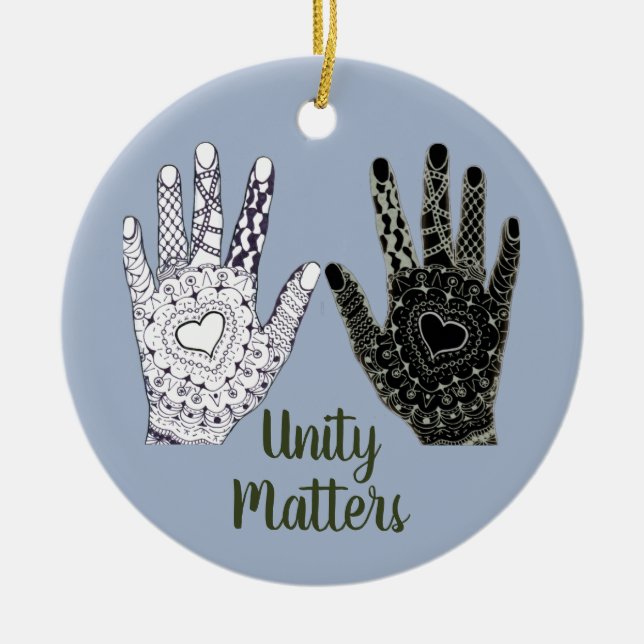 Unity spielt eine Rolle bei der Freundschaft Keramik Ornament (Vorne)
