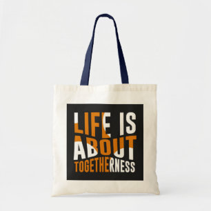 Unity Tote Bag - Das Leben dreht sich um Zusammeng Tragetasche