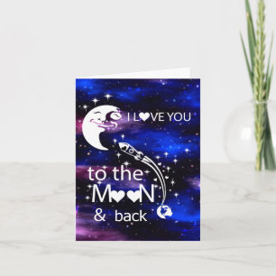 Univers - Je t'aime à la lune et la carte arrière