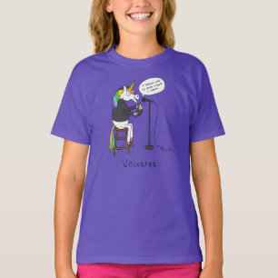 Univers Licorne Poésie Drôle Fille T-shirt Enfant