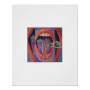 Univers Psychedelique de Champignons Affiche