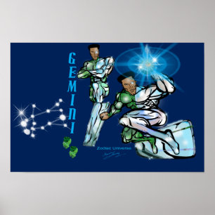 Univers Zodiac - Poster Gemini