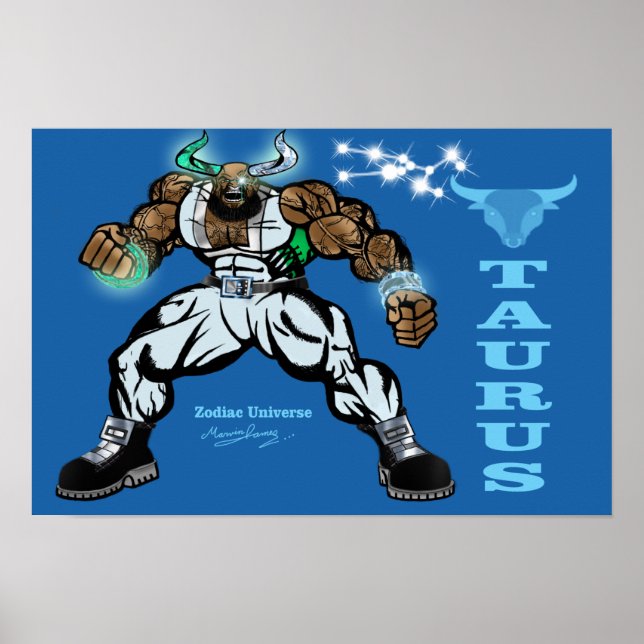 Univers Zodiaque - Affiche Taureau (Devant)