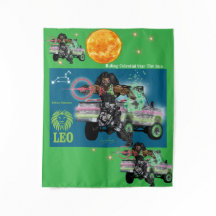 Univers Zodiaque -Lion-Bannière de Fête Tapisserie