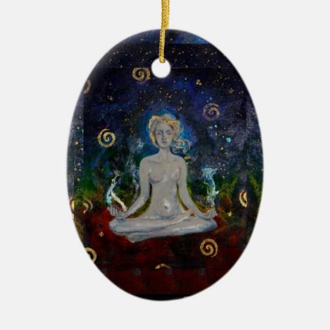 Universal Energy Chakra Zen Feminine Girard Keramik Ornament (Vorne)