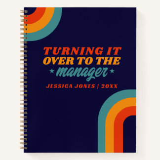 Universal Manager Retro Blue Law of Attraction Notizbuch
