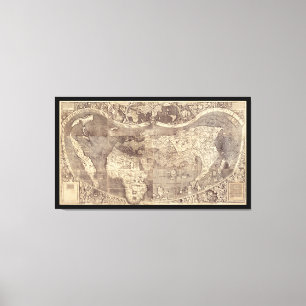 Universalis Cosmographia durch M. Waldseemuller Leinwanddruck