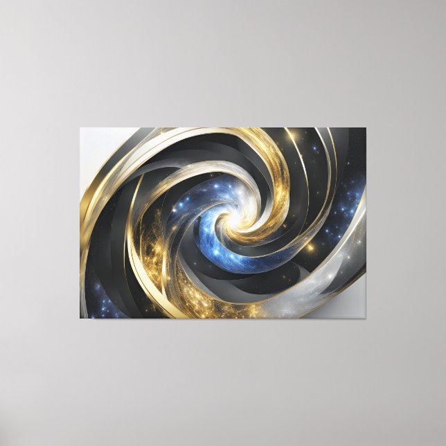 Universe in an Abstract Spiral Leinwanddruck (Vorderseite)