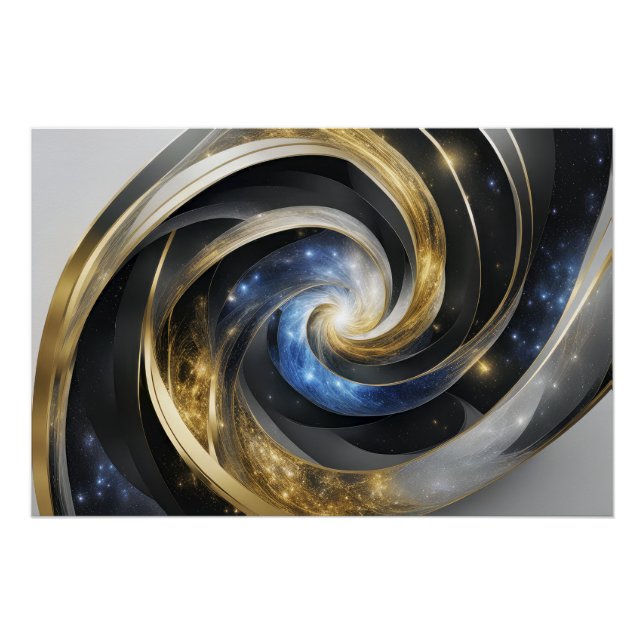 Universe in an Abstract Spiral Poster (Vorderseite)