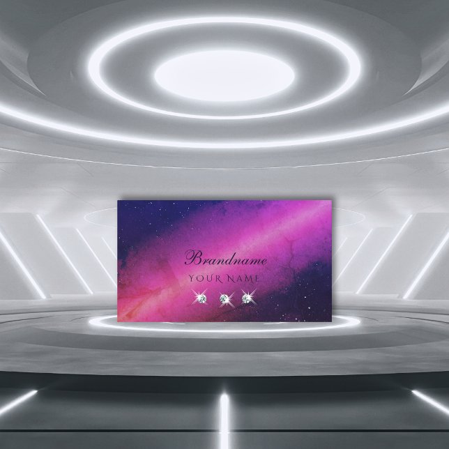 Universe Pink und Dark Blue Space funkelnde Juwele Visitenkarte (Von Creator hochgeladen)