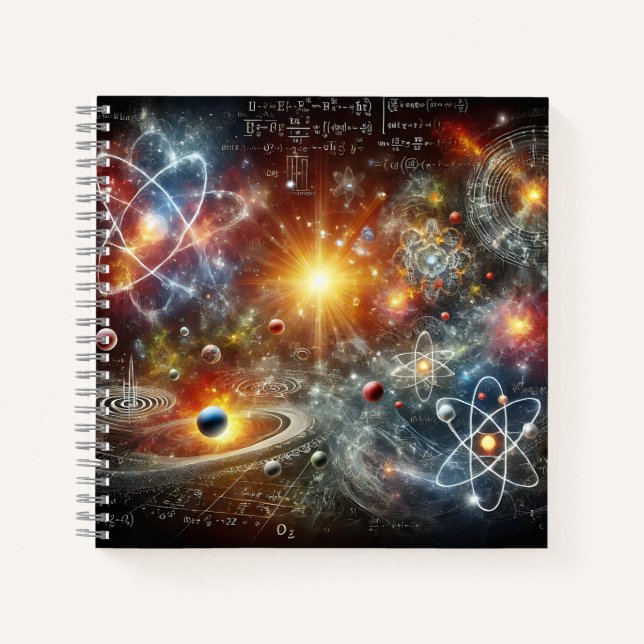 Universe & Quantum Equations Notizbuch (Vorderseite)