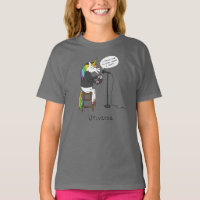 Universe Unicorn Poésie Funny Girl's T-shirt
