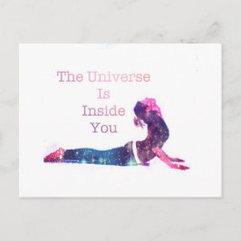 Universe Yoga-Pose Postkarte