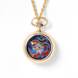Universell OM Asana Necklace Watch Armbanduhr