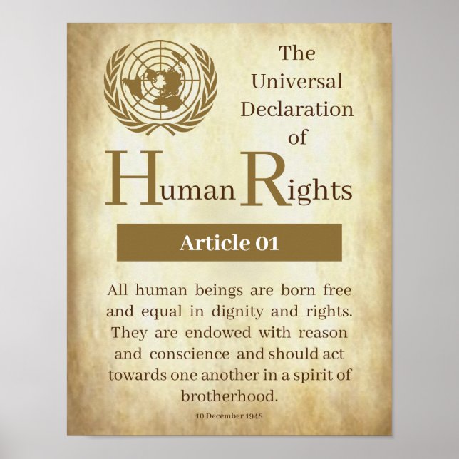 Universelle Erklärung der Menschenrechte Artikel 0 Poster (Vorne)