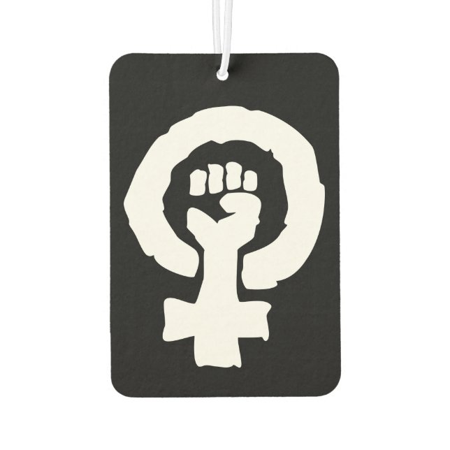Universelle Frauensymbole auf schwarz Autolufterfrischer (Rückseite)