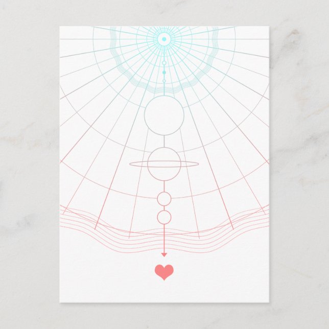 universelle Liebe Postkarte (Vorderseite)