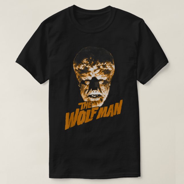 Universelle Monster Das dunkle Portrait des Wolfs T-Shirt (Design vorne)