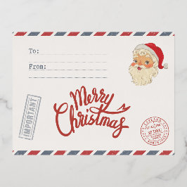 Universelle Weihnachtskarte: Freude und Liebe teil Folien Feiertagspostkarte