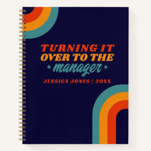 Universeller Manager Retro Blue Gesetz der Anziehu Notizbuch