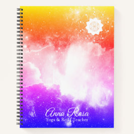 *~* Universeller Pfirsichlavender Pink Galaxy Nebe Notizbuch