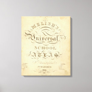 universeller Schulatlas Leinwanddruck