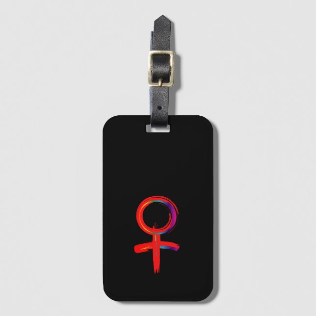 Universelles Frauensymbol Gepäckanhänger (Vorderseite Vertikal)