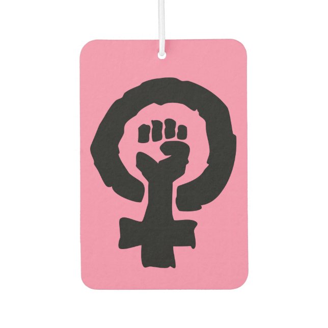 Universelles Frauensymbol, schwarz, rosa Autolufterfrischer (Vorderseite)
